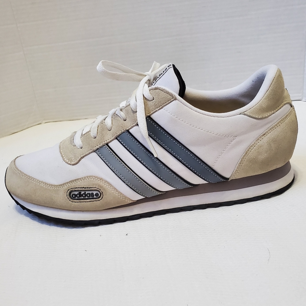 adidas White and Gray Athletic Shoes